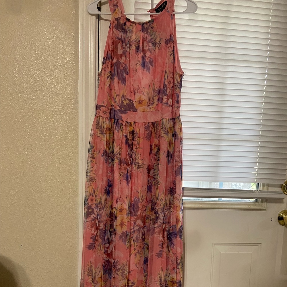 Pink chiffon type dress
